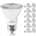 Luxrite PAR20 LED Light Bulbs 7W (50W Equivalent) 500LM 5000K Bright White Dimmable E26 Base 12-Pack LR31604-12PC